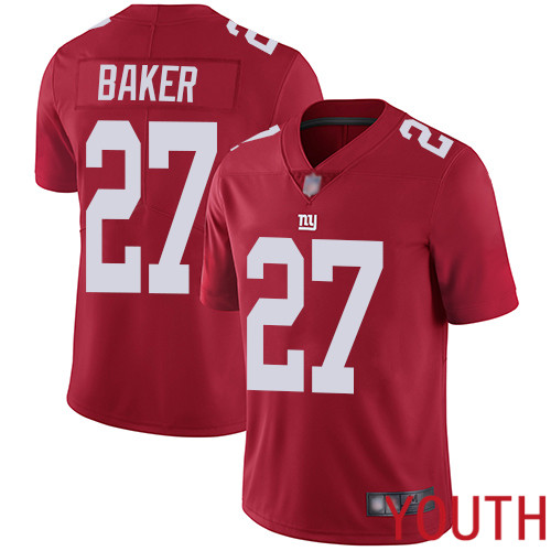 Youth New York Giants #27 Deandre Baker Red Limited Red Inverted Legend Football NFL Jersey->youth nfl jersey->Youth Jersey